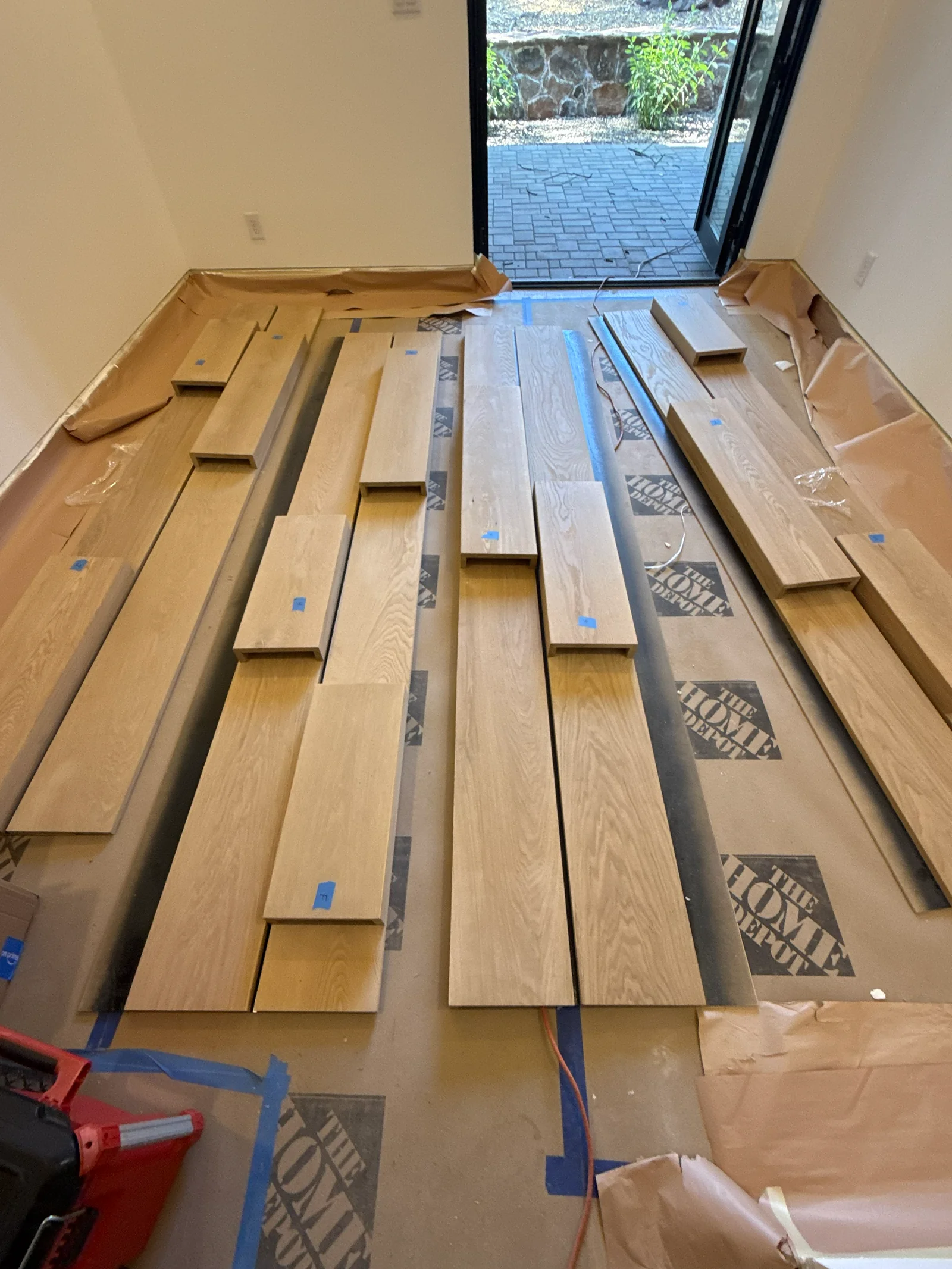 Custom wood feature wall by Tier 1 HomeWorx